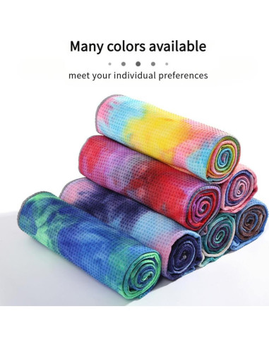 Toalla de Yoga JUST DO Caliente Antideslizante Microfibra 183x63cm Azul