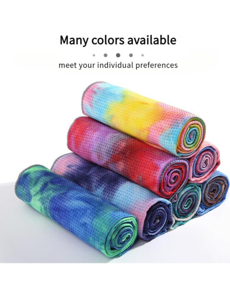 Toalla de Yoga JUST DO Caliente Antideslizante Microfibra 183x63cm Azul