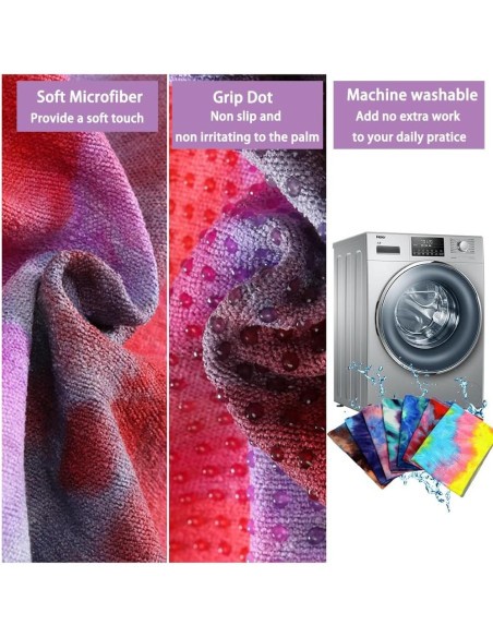 Toalla de Yoga JUST DO Caliente Antideslizante Microfibra 183x63cm Azul