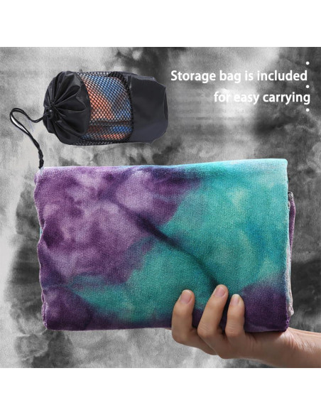 Toalla de Yoga JUST DO Caliente Antideslizante Microfibra 183x63cm Azul