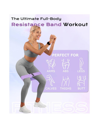 Set de Bandas de Resistencia de Tela Fitense 6 Piezas - Antideslizantes