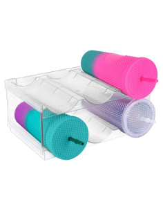 Organizador de Botellas HOGARSWE 2 Niveles Transparente 3 Botellas