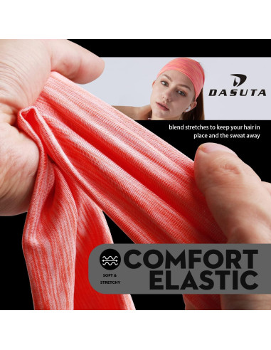 14 Bandas para la Cabeza DASUTA Antideslizantes para Yoga y Fitness