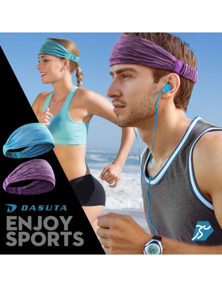 14 Bandas para la Cabeza DASUTA Antideslizantes para Yoga y Fitness