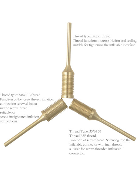 Aguja de Bomba de Aire Haitengwen QH010 - 4 Piezas de Latón