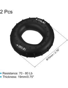 Fortalecedores de Agarre uxcell - Silicona Antideslizante 2 Pcs 2