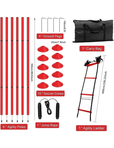 Equipo de Entrenamiento de Agilidad MQMCPDS para Fútbol
