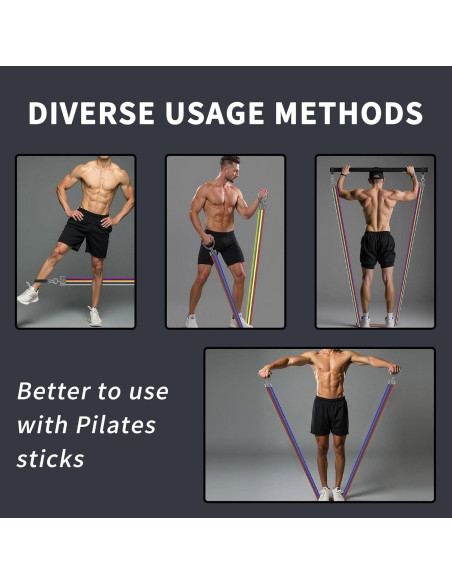 Juego de Bandas de Resistencia 17 Piezas ZUFUMI - Ejercicio en Casa