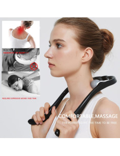 Masajeador de Cuello Dipua Shiatsu Alivio Dolor Muscular 33.78cm 2