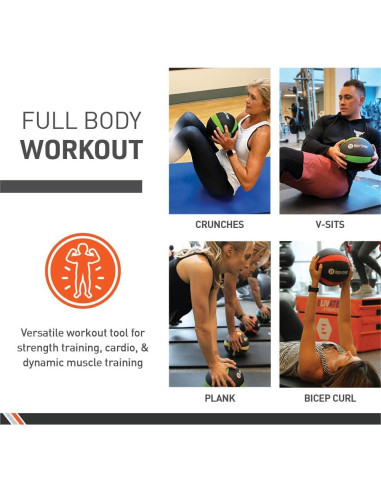 Bola de Medicina BodySport 0.9 kg - Entrenamiento Fuerza y Cardio