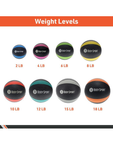 Bola de Medicina BodySport 0.9 kg - Entrenamiento Fuerza y Cardio