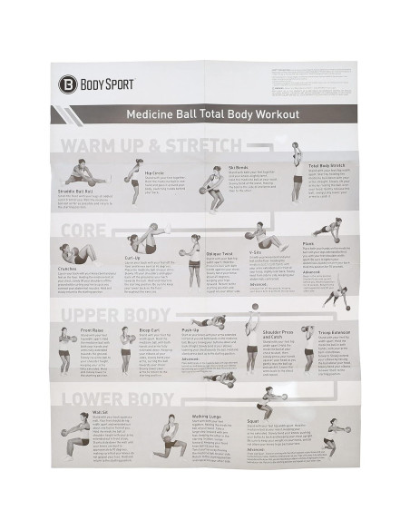 Bola de Medicina BodySport 0.9 kg - Entrenamiento Fuerza y Cardio