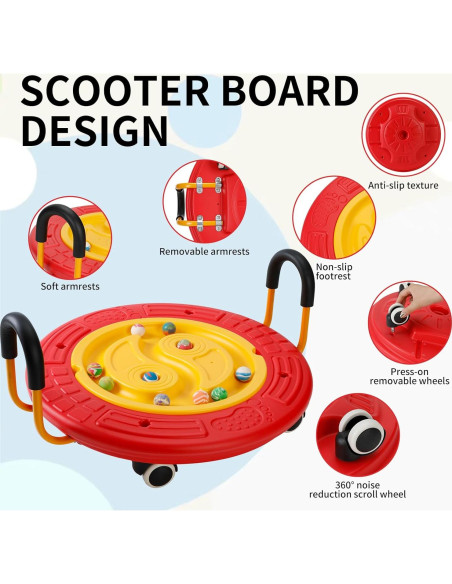 Tablero de Equilibrio 3-en-1 LLYJJKUWL para Niños - 46x46cm