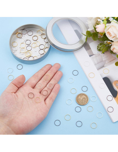 Marcadores de Puntos de Tejido Hobbspring 72Pcs Latón 12mm