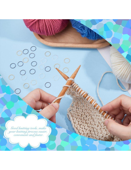 Marcadores de Puntos de Tejido Hobbspring 72Pcs Latón 12mm