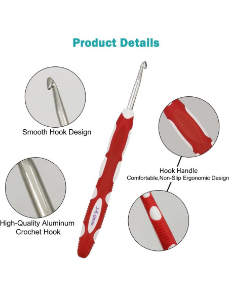 Juego de Ganchillos Noocro - Kit de 9 Tamaños 2.0mm a 6.5mm
