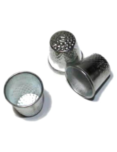 Conjunto de 3 Dedales de Metal Plateado Calsgkspray