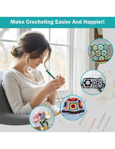 Juego de Ganchillos Noocro - Kit de 9 Tamaños 2.0mm a 6.5mm