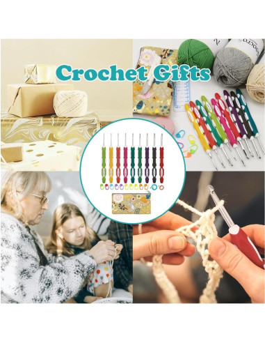 Juego de Ganchillos Noocro - Kit de 9 Tamaños 2.0mm a 6.5mm