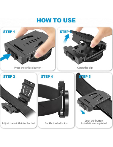 Clip Magnético para Cinturón Zihvfzu - 2 Piezas Antideslizante