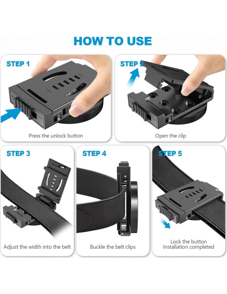 Clip Magnético para Cinturón Zihvfzu - 2 Piezas Antideslizante