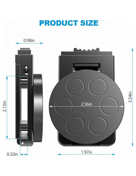 Clip Magnético para Cinturón Zihvfzu - 2 Piezas Antideslizante