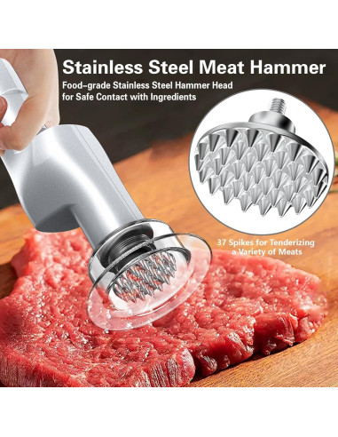 Ablandador de Carne Eléctrico FSTCRT Portátil 37 Agujas Inoxidable