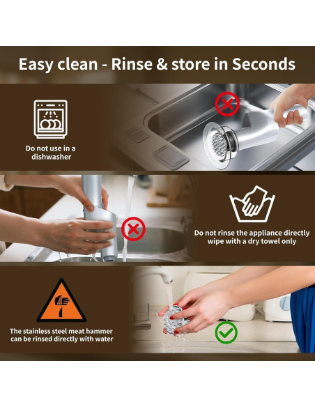 Ablandador de Carne Eléctrico FSTCRT Portátil 37 Agujas Inoxidable