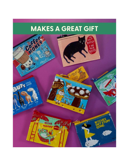 Monedero Blue Q Eres Hermosa 95% Reciclado 10.2x7.6cm