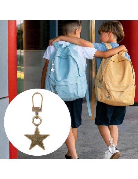 Oruola 10 Tiradores Decorativos de Cremallera Estrella Metal