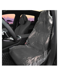 50 Fundas de Asiento de Coche Desechables Carleef Transparentes