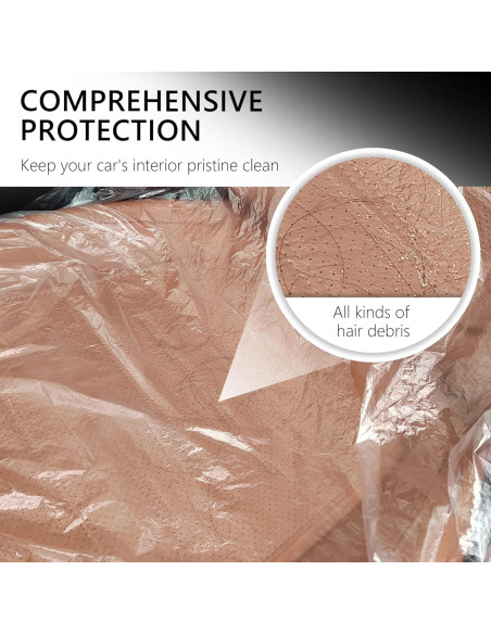 50 Fundas de Asiento de Coche Desechables Carleef Transparentes
