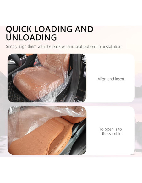 50 Fundas de Asiento de Coche Desechables Carleef Transparentes