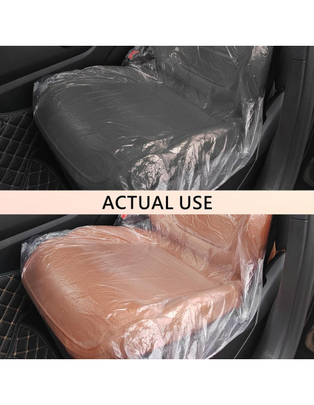 50 Fundas de Asiento de Coche Desechables Carleef Transparentes