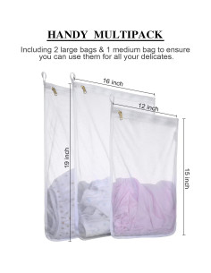 Bolsas de Lavandería RoomyRoc - 3 Piezas (2 Grandes y 1 Mediana) 2