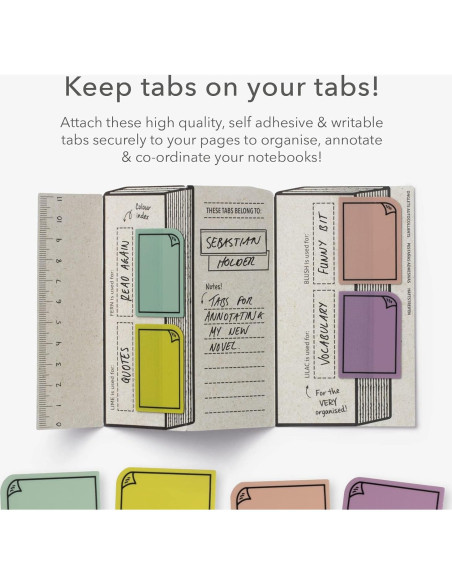 Pestañas Adhesivas IF Bookaroo - 40 Unidades Pastel