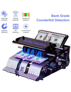 Contadora de Dinero Aocktobar K08 con Detección de Billetes Falsos 2