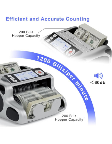 Contadora de Dinero Aocktobar K08 con Detección de Billetes Falsos