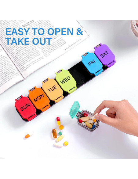 Organizador de Pastillas Semanal Yaklim RD711 Arcoíris 28.2cm
