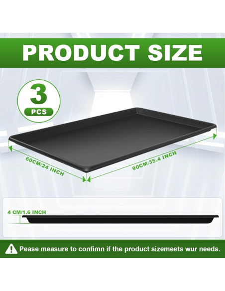 Bandeja de Goteo de Aceite Zejoot 3 Pcs 90x61cm 19L