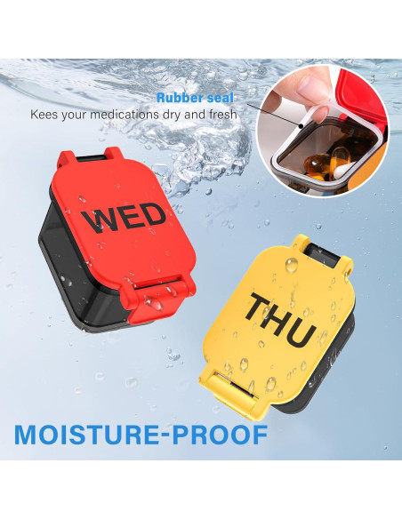 Organizador de Pastillas Semanal Yaklim RD711 Arcoíris 28.2cm