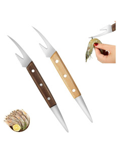 Paquete de 2 cuchillos multifuncionales Wshxjzyay 5 en 1 para camarones