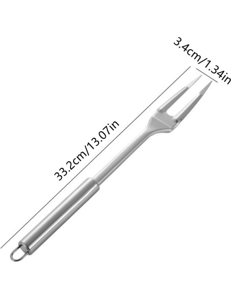 Tenedor de Acero Inoxidable FJYXCHENXM 33 cm 2 Piezas