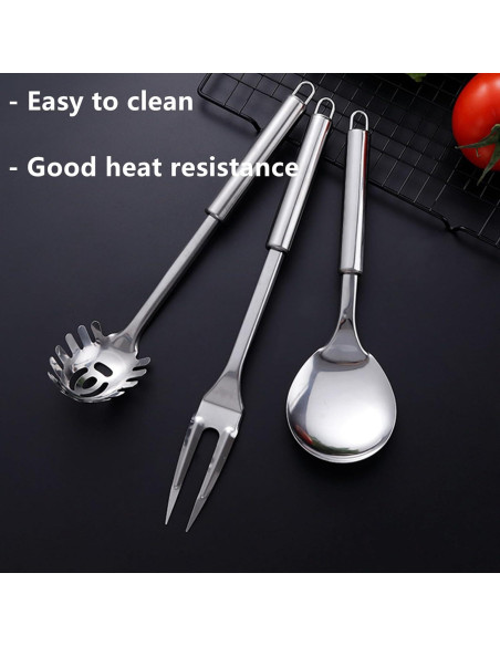 Tenedor de Acero Inoxidable FJYXCHENXM 33 cm 2 Piezas