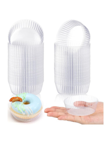 300 Forros Desechables para Cupcake Vesici 6.35 cm Transparentes