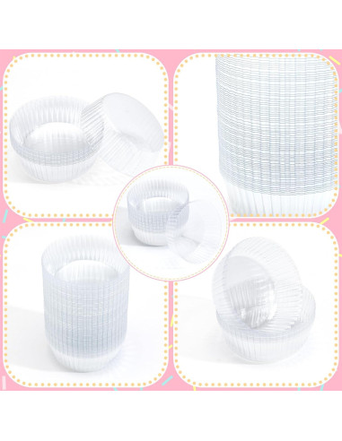 300 Forros Desechables para Cupcake Vesici 6.35 cm Transparentes