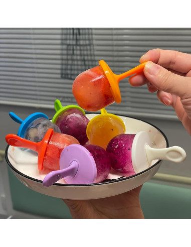 Molde de Paletas de Silicona TEIBVG 7 Cavidades Naranja
