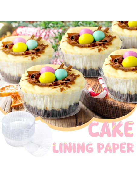 300 Forros Desechables para Cupcake Vesici 6.35 cm Transparentes