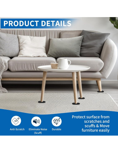 Deslizadores de Muebles Geelin 20 Pcs Fieltro 8.89x15.24 cm