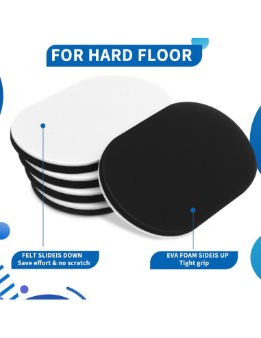 Deslizadores de Muebles Geelin 20 Pcs Fieltro 8.89x15.24 cm